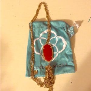 Kendra Scott long red necklace